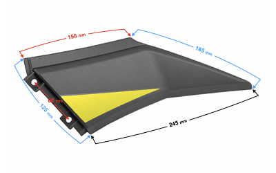 Obudowa - łącznik prawy żółty Hyper 125