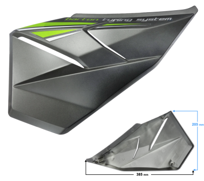 Obudowa boczna lewa zielona Hyper 125