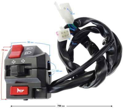 Przełącznik zespolony lewy Hyper 125