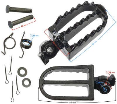 Podnóżki przód Hyper 125