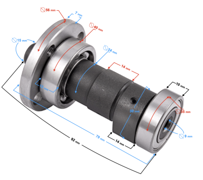 Wałek rozrządu Hyper 125