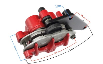 Zacisk hamulca przód czerwony Hyper 125