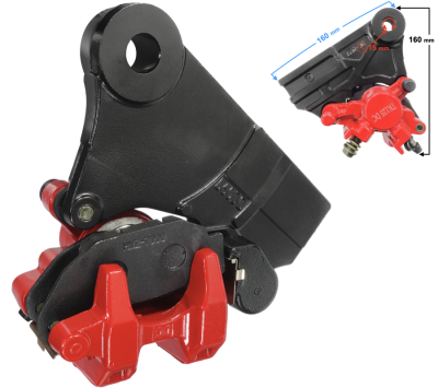 Zacisk hamulca tył czerwony Hyper 125