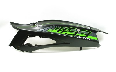 Obudowa tyla lewa czarno-zielona Falcon 2