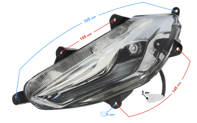 Kierunkowskaz przedni lewy Scalpel 50