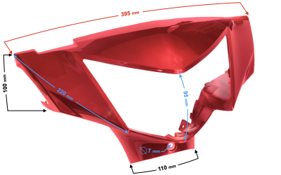 Obudowa reflektora przód czerwona Scalpel 50