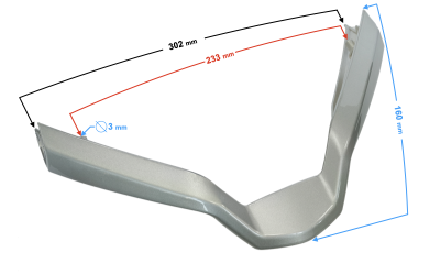 Obudowa dekor przedni srebrny Scalpel 50