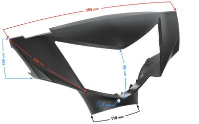 Obudowa reflektora przód grafitowa Scalpel 50