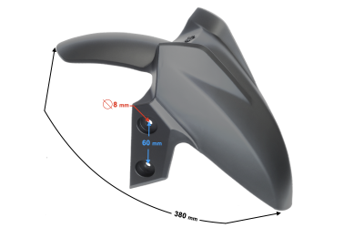 Obudowa błotnik przód czarny mat Scalpel 50