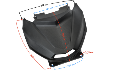 Obudowa nóg przód czarna Scalpel 50
