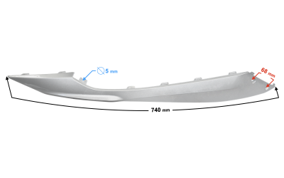 Obudowa dolna progowa prawa srebrna Scalpel 50
