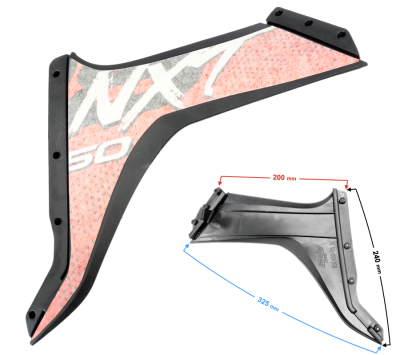 Obudowa lewa przednia dolna NXT250 pomarańczowa