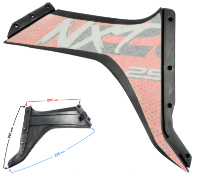 Obudowa prawa przednia dolna NXT250 pomarańczowa