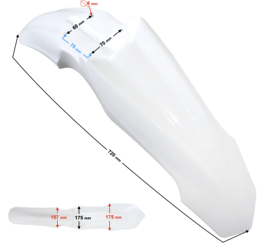 Obudowa biała błotnik przedni NXT250/300