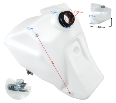 Zbiornik paliwa NXT250 2021 biały