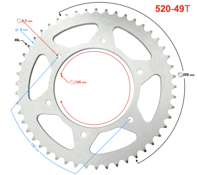 Zębatka tylnia NXT250 L