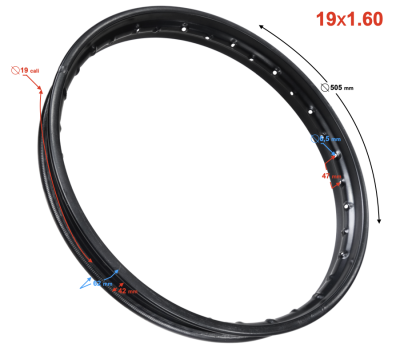 Obręcz koła przód 19/1,6 CROSS NXT150