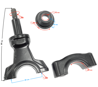 Mocowanie kierownicy kpl. Naked 50