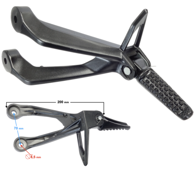 Podnóżek lewy tył Naked 125