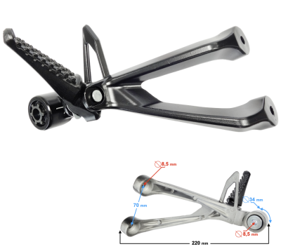 Podnóżek prawy tył Naked 50