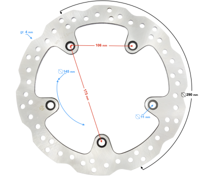 Tarcza hamulcowa przód Naked 50