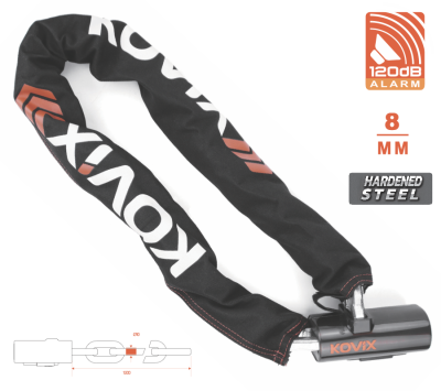 Łańcuch zabezpieczający z alarmem KOVIX KCQ 10-120