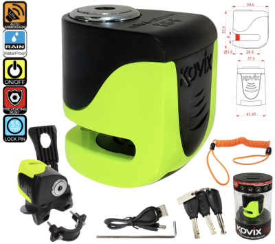 Blokada tarczy hamulcowej KOVIX KS6 fluo zielony