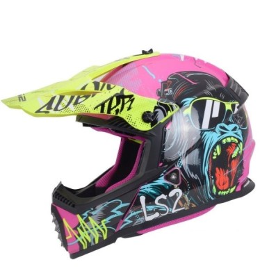 Kask LS2 MX437  II Fast Evo II Mini Junior Gorilla gloss purple