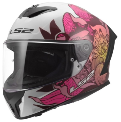 Kask LS2 FF820 Rapid III Poppies II white pink