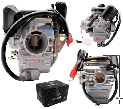 Gaźnik GY6 i ATV 150cc 4T p.24 mm