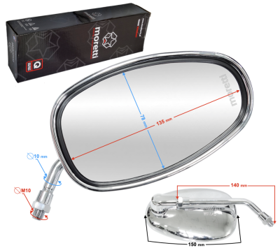 Lusterka R+R (średnica gwintu 10mm) srebrne do motoroweru Fighter 1 z homologacją