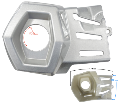 Osłona wylotu tłumika prawa Hyper 125