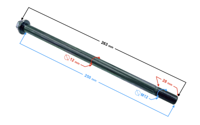 Oś koła przedniego do Falcon 50 Euro 4