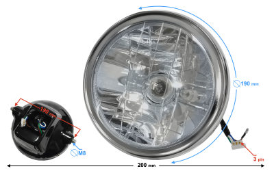 Reflektor do motoroweru Fighter 1