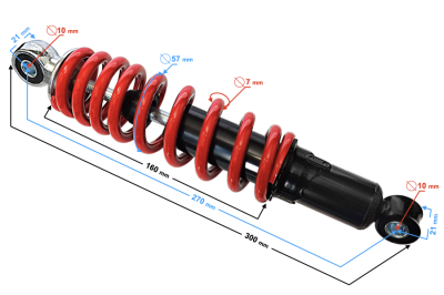 Amortyzator ATV 110 27cm/ 7mm