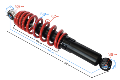 Amortyzator ATV 110 30cm/ 7mm