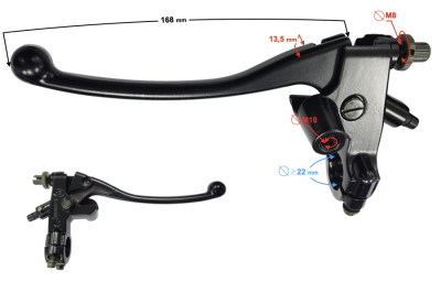 (HURT) Dźwignia sprzęgla GT 125