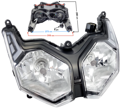 Reflektor przód VOGE 300 Rally Euro 5 (280351017-0001)