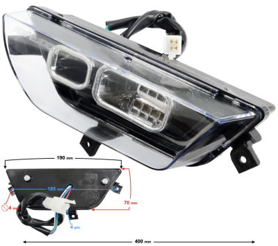 Reflektor lewy ATV Raptor 125