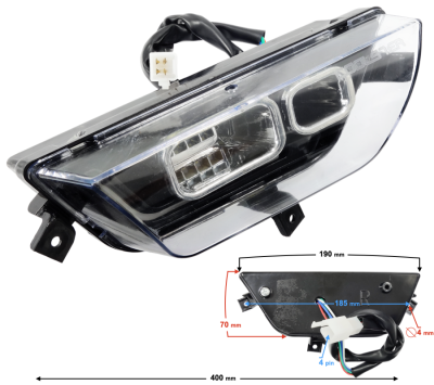 Reflektor prawy ATV Raptor 125