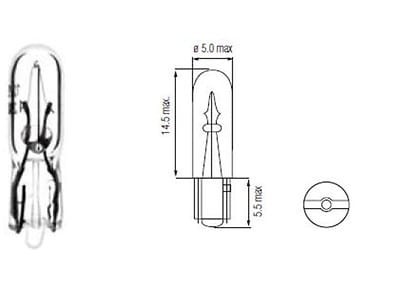 Żarówka licznika T5 12V 1,2W BOSMA