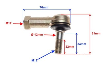 Końcówka drążka kierowniczego ATV wersja A