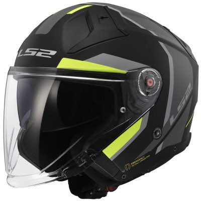 Kask LS2 OF603 Infinity II Focus matt black H-V yellow