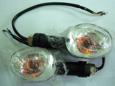 Kierunkowskazy ZK 50 / 125  białe przód komplet